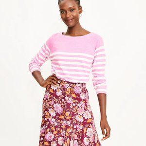 LOFT Striped Long Sleeve Tee, Size XL, NWT